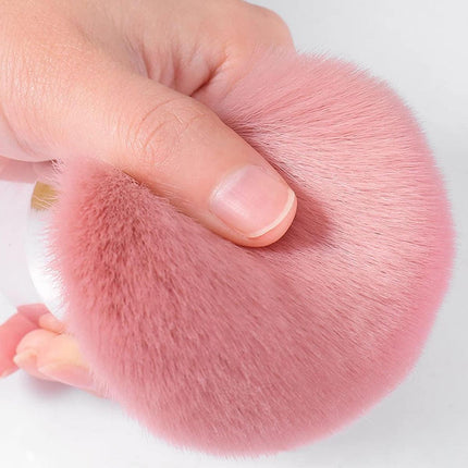 2pcs Pink Mushroom Head Makeup Brush Beauty Foundation Powder Blending Tool