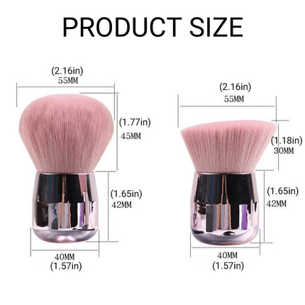 2pcs Pink Mushroom Head Makeup Brush Beauty Foundation Powder Blending Tool
