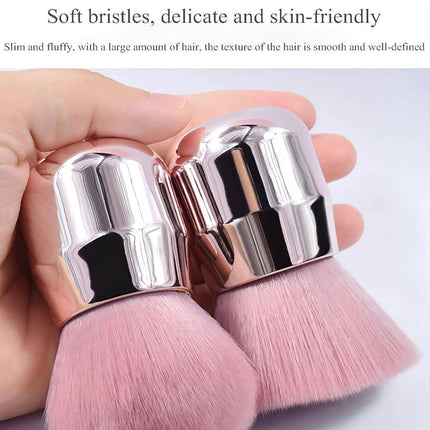 2pcs Pink Mushroom Head Makeup Brush Beauty Foundation Powder Blending Tool