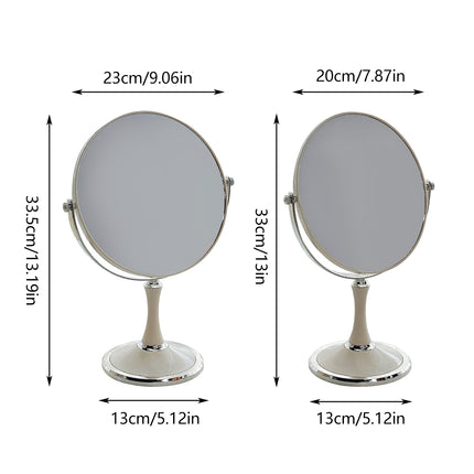 Rotating Dressing Mirror Desktop Double Sided Makeup Vanity Mirror with Base