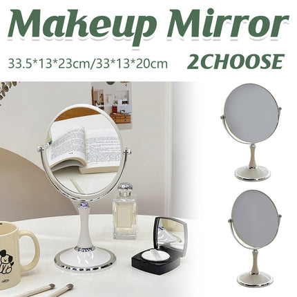 Rotating Dressing Mirror Desktop Double Sided Makeup Vanity Mirror with Base