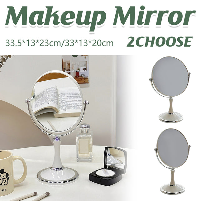 Rotating Dressing Mirror Desktop Double Sided Makeup Vanity Mirror with Base