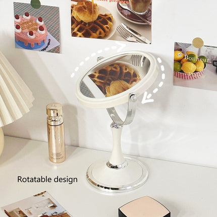 Rotating Dressing Mirror Desktop Double Sided Makeup Vanity Mirror with Base