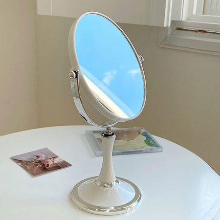 Rotating Dressing Mirror Desktop Double Sided Makeup Vanity Mirror with Base