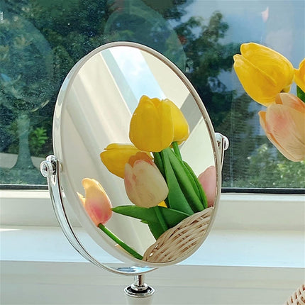Rotating Dressing Mirror Desktop Double Sided Makeup Vanity Mirror with Base