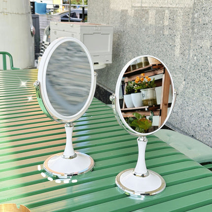 Rotating Dressing Mirror Desktop Double Sided Makeup Vanity Mirror with Base