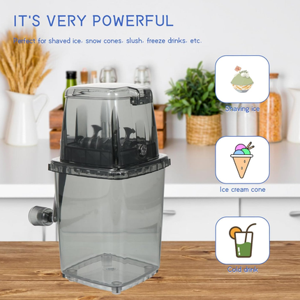 Hand Cranked Ice Crusher Manual Ice Shaver Household Mini Ice Chopper For Drinks