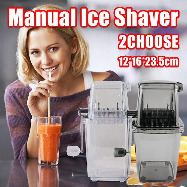 Hand Cranked Ice Crusher Manual Ice Shaver Household Mini Ice Chopper For Drinks