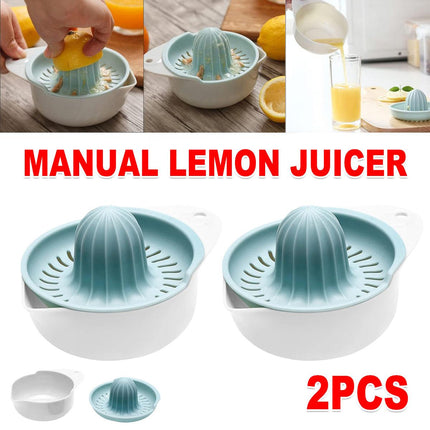 2PCS Home Use Lemon Press Manual Juicer Portable Citrus Squeezer