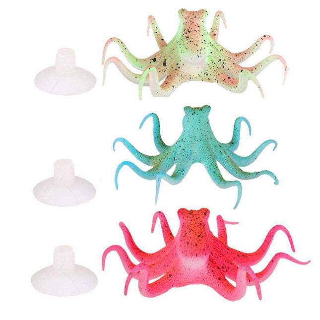 Glowing Aquarium Ornament Simulation Octopus Fish Squid Fish Tank Decoration