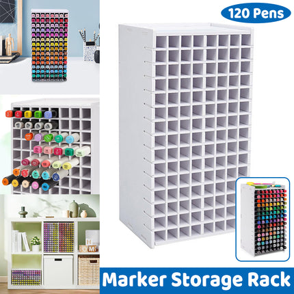 Multi Functional Large Capacity 120 Grid Marker Storage Box for Pens Organizing