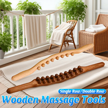 Carbonized Beech Tendon Rolling Stick Universal Massage Scraping For Salon Home