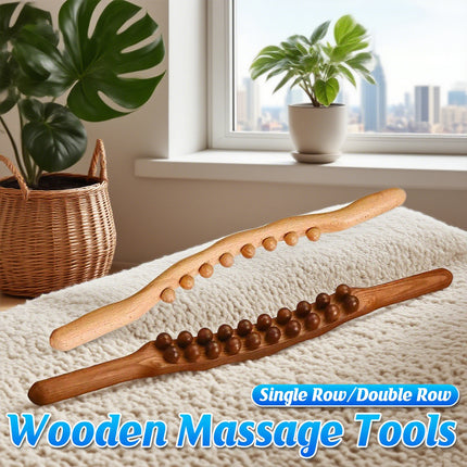 Carbonized Beech Tendon Rolling Stick Universal Massage Scraping For Salon Home
