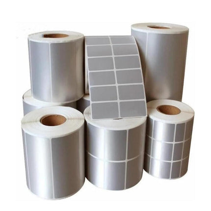 Silver Sticker Labels Thermal Transfer Waterproof Self Adhesive Gift Decoration 1 Row