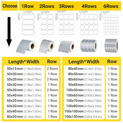 Silver Sticker Labels Thermal Transfer Waterproof Self Adhesive Gift Decoration 4 Rows