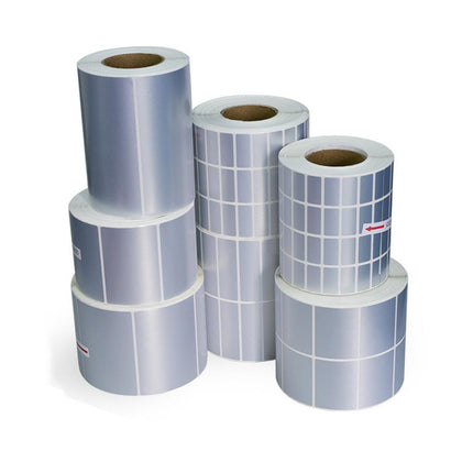 Silver Sticker Labels Thermal Transfer Waterproof Self Adhesive Gift Decoration 3 Rows