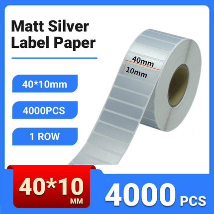 Silver Sticker Labels Thermal Transfer Waterproof Self Adhesive Gift Decoration 1 Row
