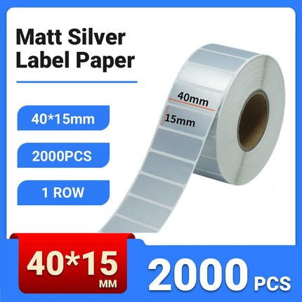 Silver Sticker Labels Thermal Transfer Waterproof Self Adhesive Gift Decoration 1 Row