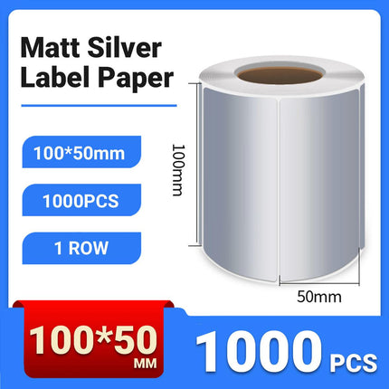 Silver Sticker Labels Thermal Transfer Waterproof Self Adhesive Gift Decoration 1 Row