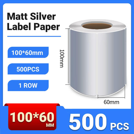 Silver Sticker Labels Thermal Transfer Waterproof Self Adhesive Gift Decoration 1 Row