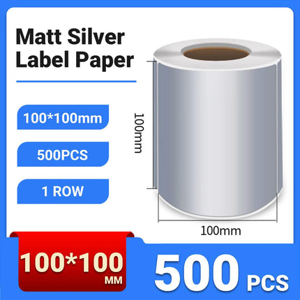 Silver Sticker Labels Thermal Transfer Waterproof Self Adhesive Gift Decoration 1 Row