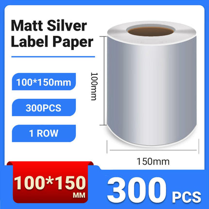 Silver Sticker Labels Thermal Transfer Waterproof Self Adhesive Gift Decoration 1 Row