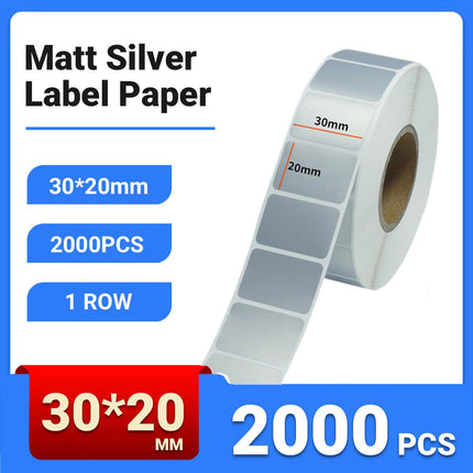 Silver Sticker Labels Thermal Transfer Waterproof Self Adhesive Gift Decoration 1 Row
