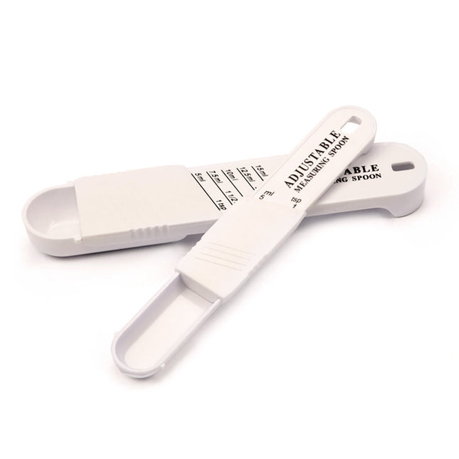 2PCS Adjustable ml Gram Plastic Measuring Spoon Scale Kitchen For Metering Spoon