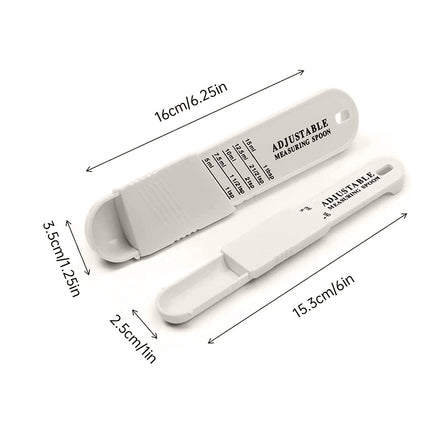 2PCS Adjustable ml Gram Plastic Measuring Spoon Scale Kitchen For Metering Spoon