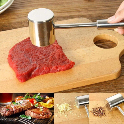 Stainless Steel Meat Hammer Tenderizer Kitchen Tool Loose Meat Pounder Mallet