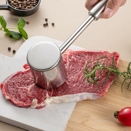 Stainless Steel Meat Hammer Tenderizer Kitchen Tool Loose Meat Pounder Mallet