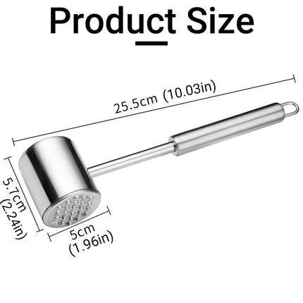 Stainless Steel Meat Hammer Tenderizer Kitchen Tool Loose Meat Pounder Mallet