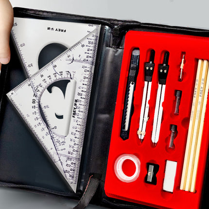 19PCS Mechanical Engineering Drafting Tool Kit Durable Plastic For Engineers