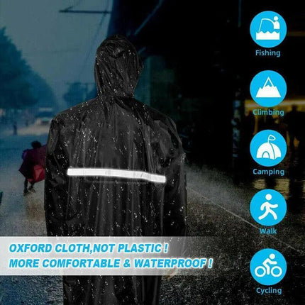 Men's Overalls Waterproof Raincoat Lightweight Work Hooded Long Coats RAIN COAT - Aimall