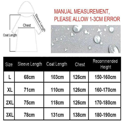 Men's Overalls Waterproof Raincoat Lightweight Work Hooded Long Coats RAIN COAT - Aimall