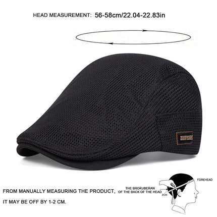 Summer Mesh Beret Cap Lightweight Breathable Thin Sunshade Hat Outdoor Style