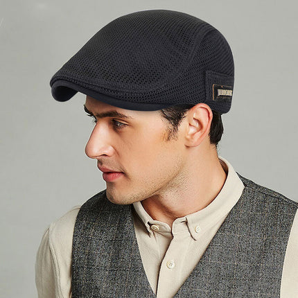 Summer Mesh Beret Cap Lightweight Breathable Thin Sunshade Hat Outdoor Style