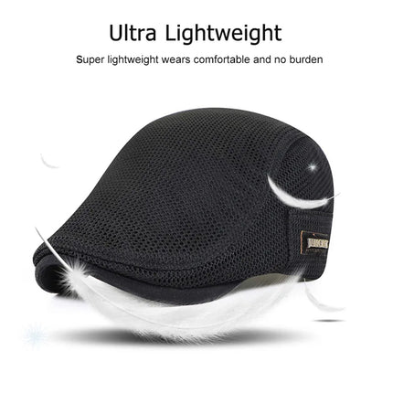 Summer Mesh Beret Cap Lightweight Breathable Thin Sunshade Hat Outdoor Style