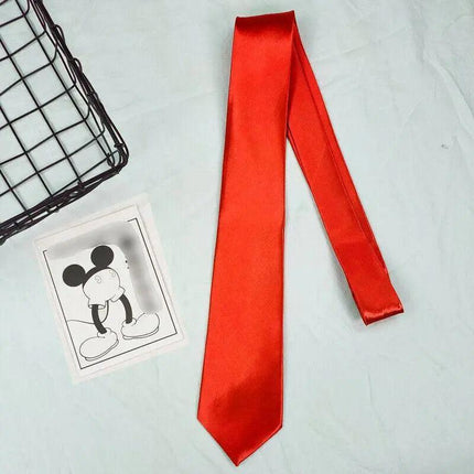 Mens SKINNY TIE Plain Wedding Slim Necktie Formal Casual Narrow Party men's ties - Aimall