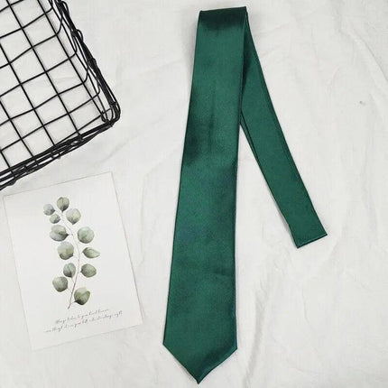 Mens SKINNY TIE Plain Wedding Slim Necktie Formal Casual Narrow Party men's ties - Aimall