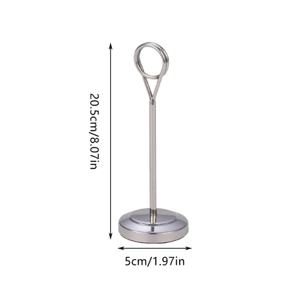 4PCS Stainless Steel Table Card Holders Wedding Restaurant Menu Stand Display