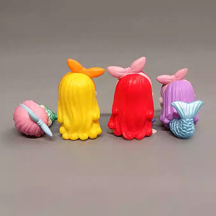 8pcs Mini Mermaid Figurine Set PVC Aquarium Ornament Fairy Garden Decor