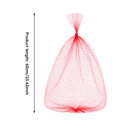 Red Mesh Produce Bags 100 Pack 60cm Breathable Storage Nets