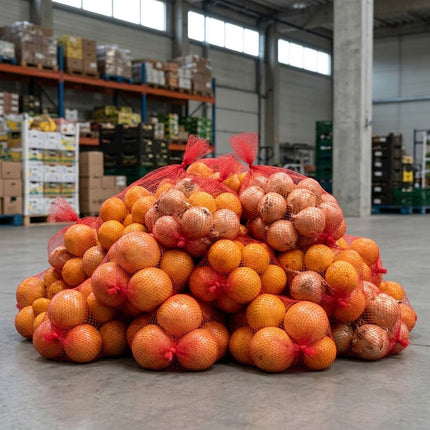 Red Mesh Produce Bags 100 Pack 60cm Breathable Storage Nets