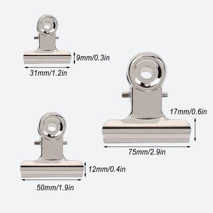 Metal Bulldog Clips 30 Pack Mixed 31 50 75mm