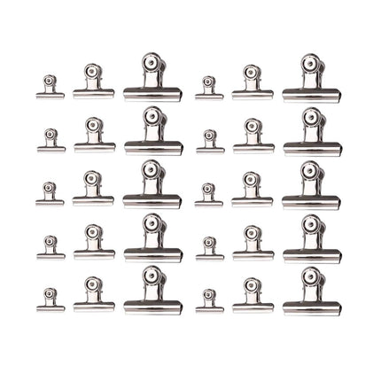 Metal Bulldog Clips 30 Pack Mixed 31 50 75mm