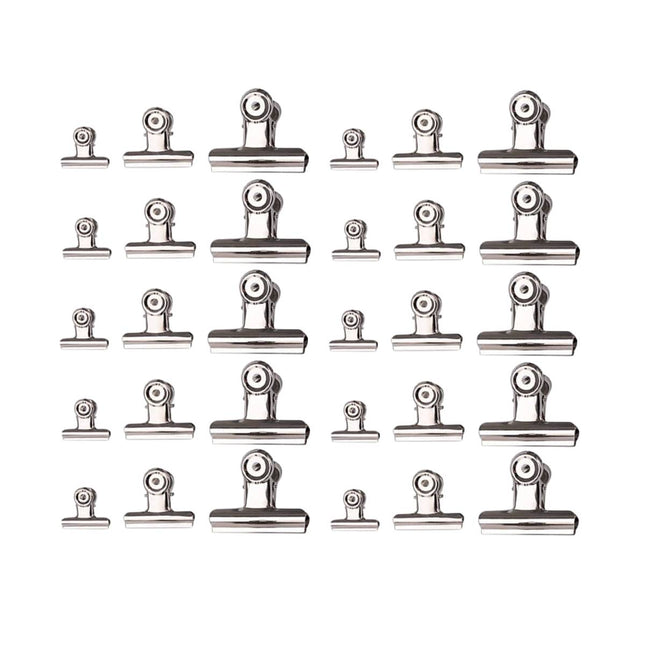 Metal Bulldog Clips 30 Pack Mixed 31 50 75mm
