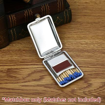 Portable Metal Matchbox Case Compact Storage Box Outdoor Camping Hiking