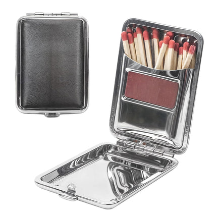 Portable Metal Matchbox Case Compact Storage Box Outdoor Camping Hiking
