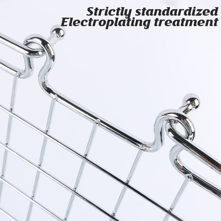 2PCS Metal Shopping Basket with Foldable Handle Portable Grocery Basket Durable